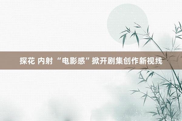 探花 内射 “电影感”掀开剧集创作新视线