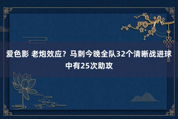 爱色影 老炮效应？马刺今晚全队32个清晰战进球中有25次助攻